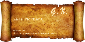 Ganz Norbert névjegykártya