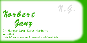 norbert ganz business card
